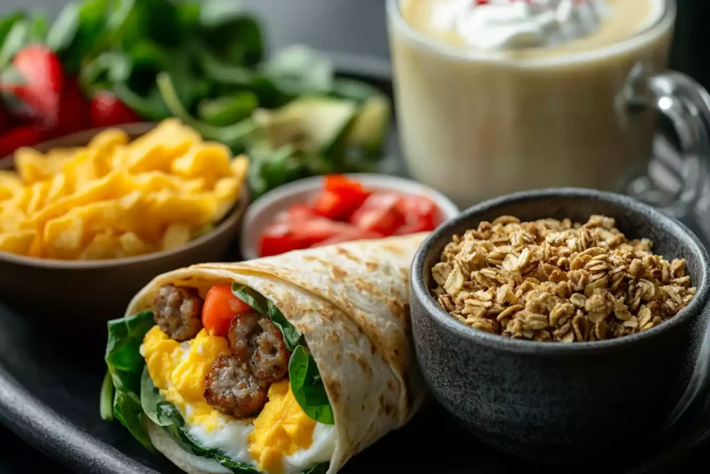 High Protein Fast Food Breakfast