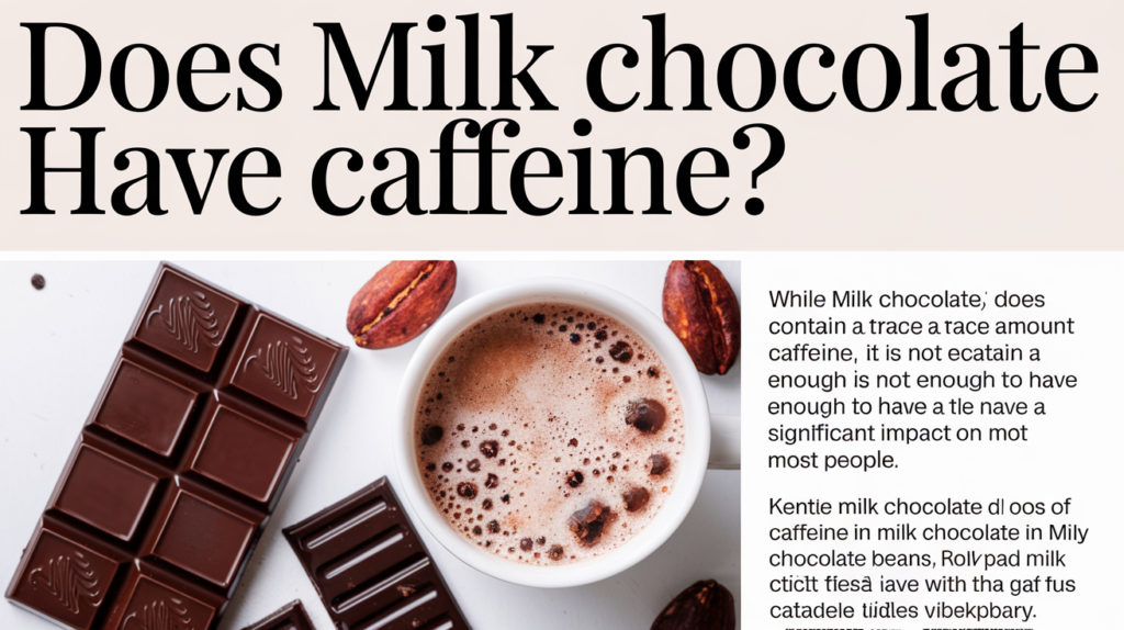 Does Milk Chocolate Have Caffeine