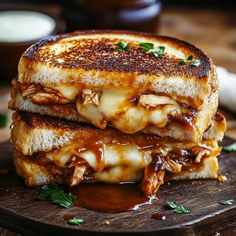BBQ Chicken Grilled Cheese Sandwich is a Must-Try!