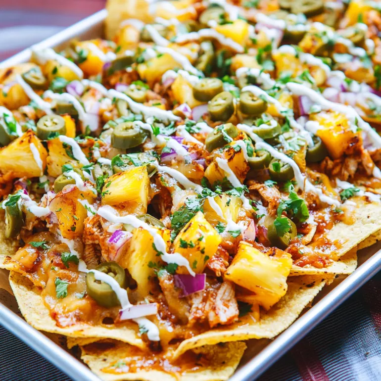 BBQ Chicken and Grilled Pineapple Nachos Recipe Unveiled!