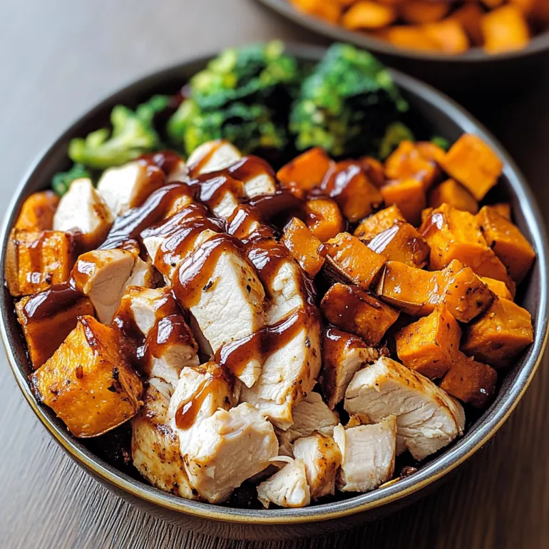BBQ Chicken and Roasted Sweet Potato Bowls Made Easy!