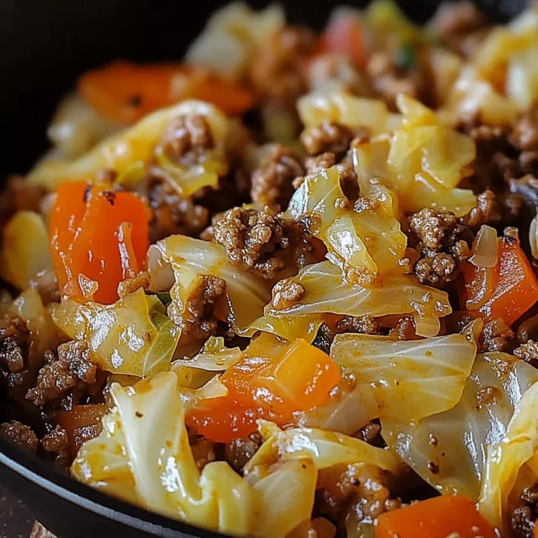 Cabbage and Ground Beef Skillet: A Quick, Flavorful Meal!