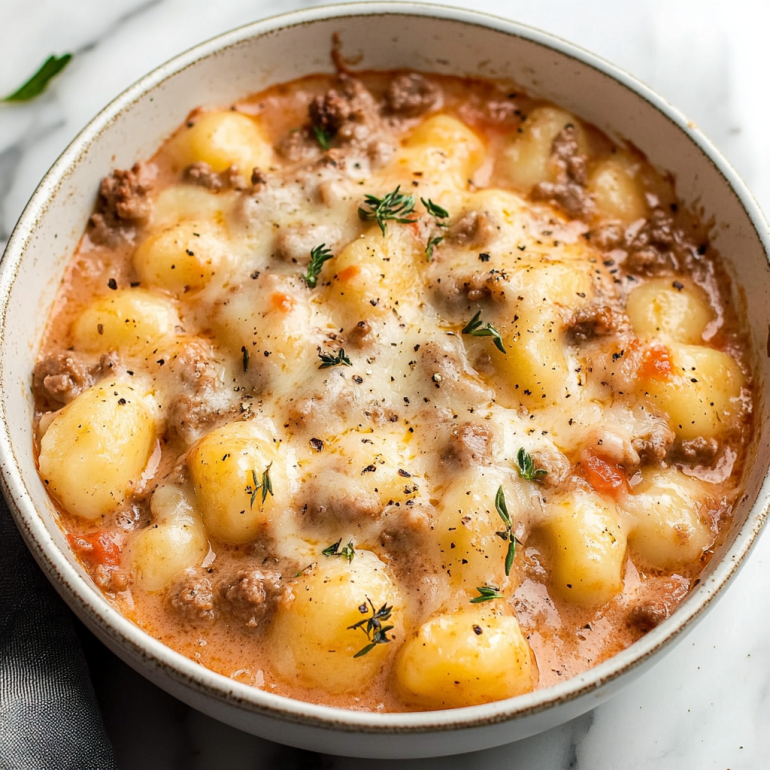 Cheesy Ground Beef Gnocchi Bake: Your New Family Favorite!