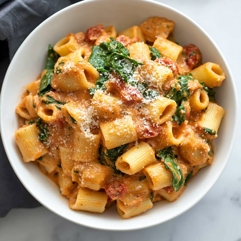 Creamy Tomato Spinach Pasta Recipe You’ll Love!