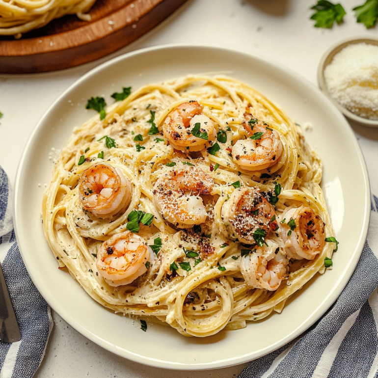 Creamy Garlic Shrimp Pasta: A Delicious Quick Recipe!
