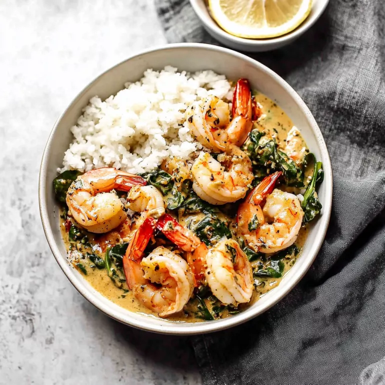 Creamy Garlic Shrimp with Spinach: A Flavorful Delight
