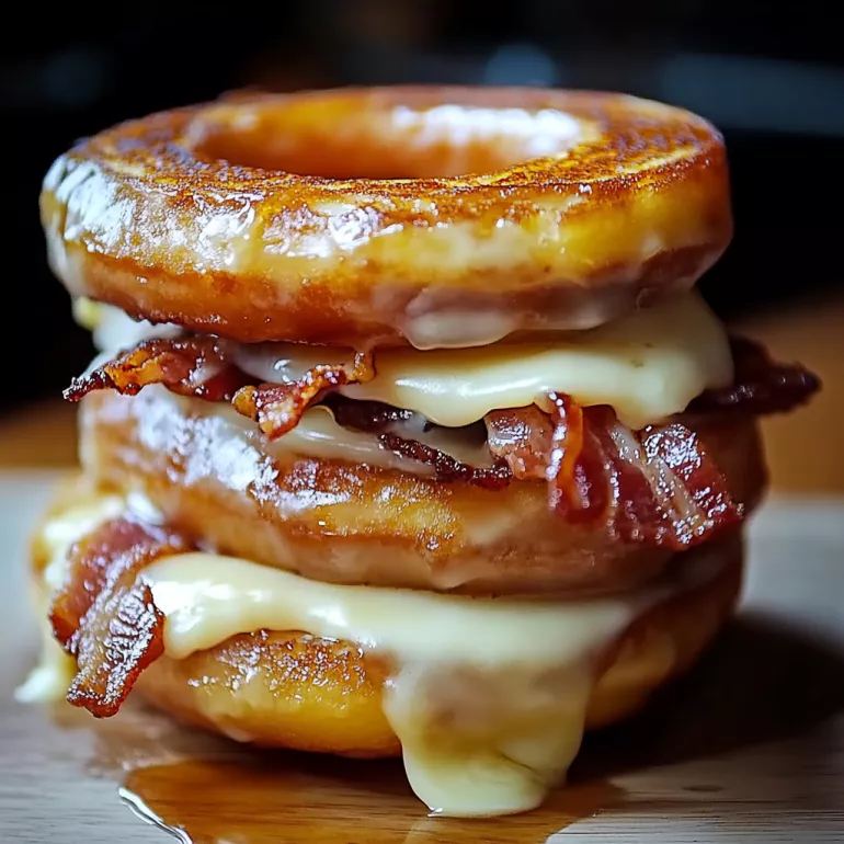Donut Grilled Cheese with Bacon and Maple: A Must-Try!