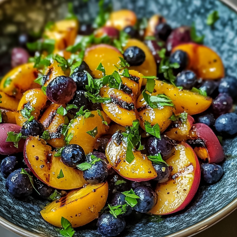 Grilled Peach and Blueberry Salad: A Refreshing Delight!