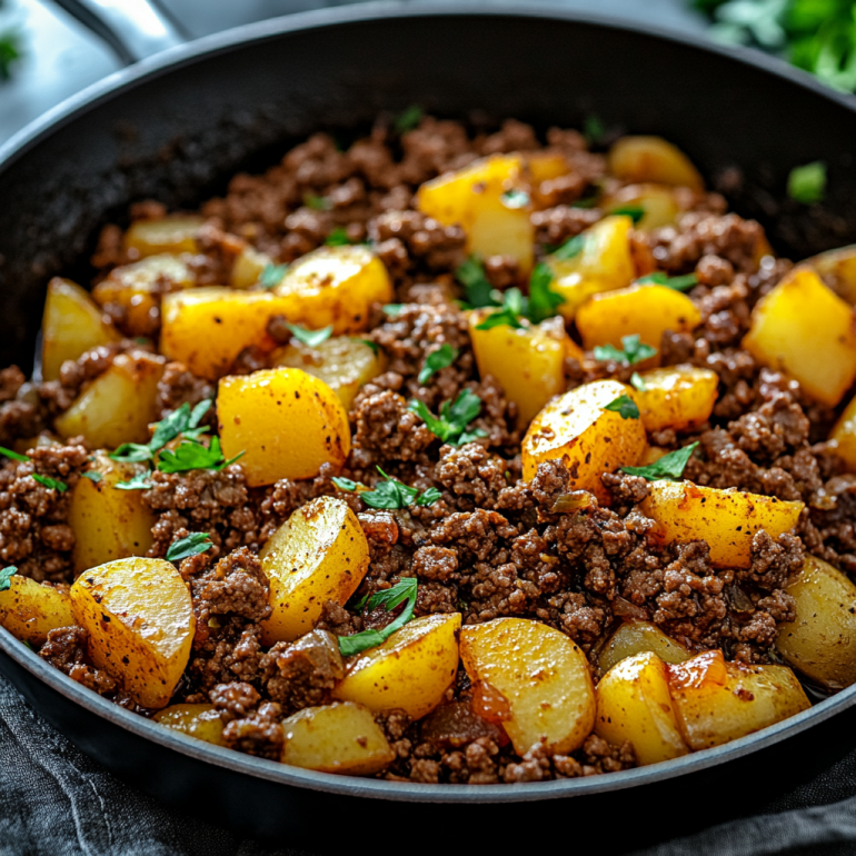 Hearty Ground Beef and Potato Skillet Delivers Comfort!