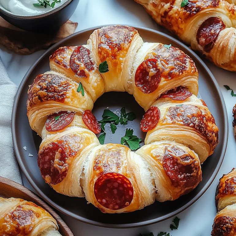 Mozzarella Pepperoni Croissant Rolls: A Tasty Delight!