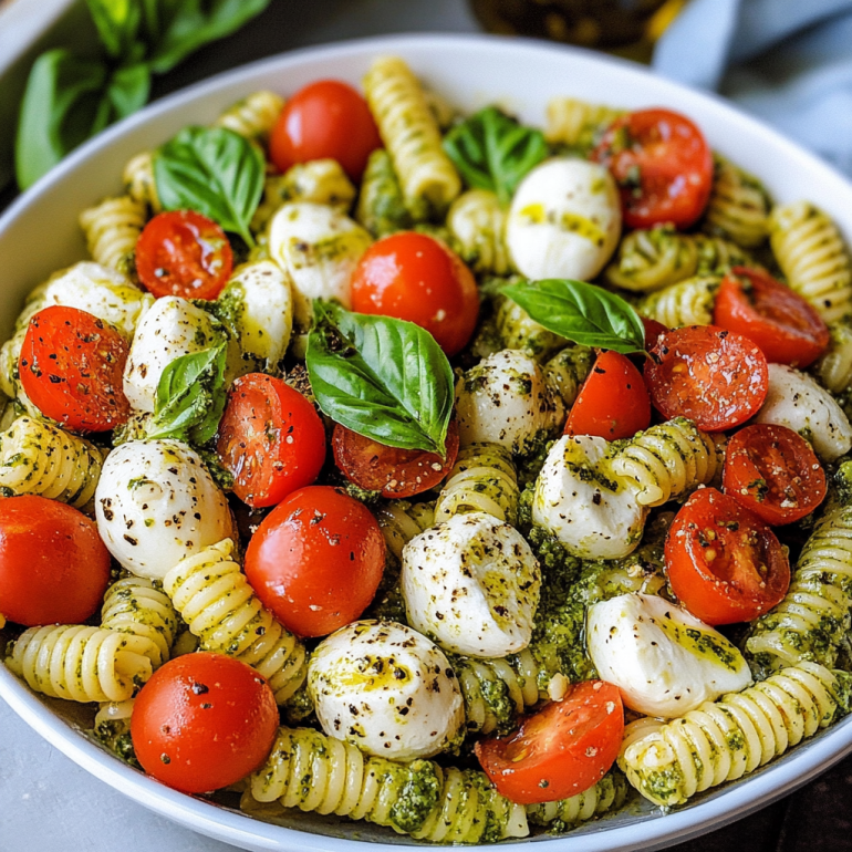Pesto Caprese Pasta Salad: A Fresh Flavorful Delight