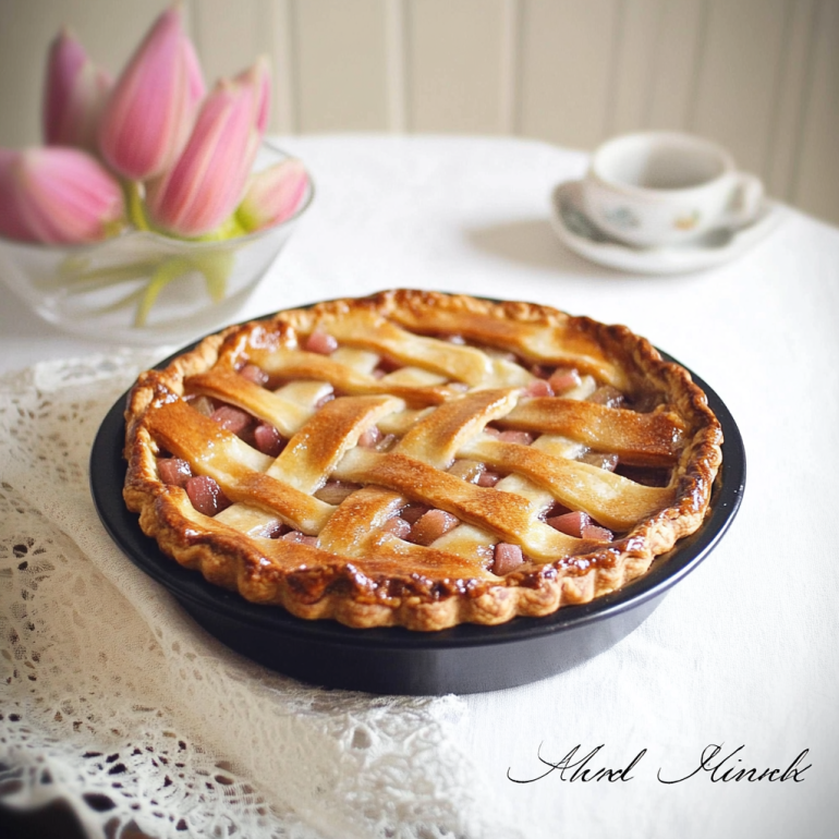 Rustic Rhubarb Cinnamon Pie: A Must-Try Delight!