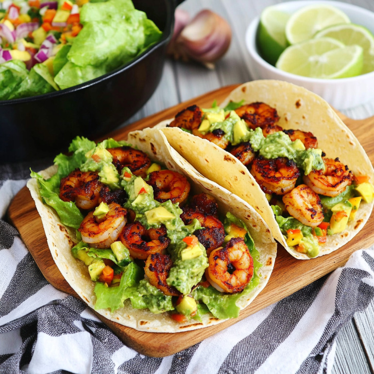 Shrimp Tacos with Avocado Lime Sauce: Delight Your Tastebuds!