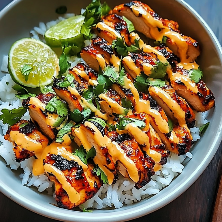 Sweet Chili Chicken Bowl with Coconut Lime Drizzle: Try This!