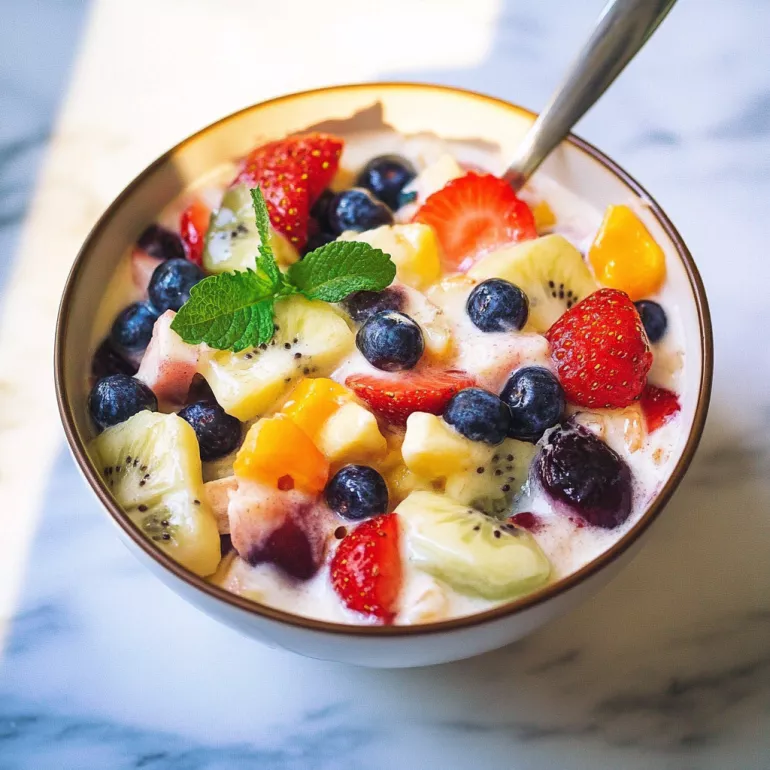 Tropical Fruit Salad with Sweetened Condensed Milk is Delicious!