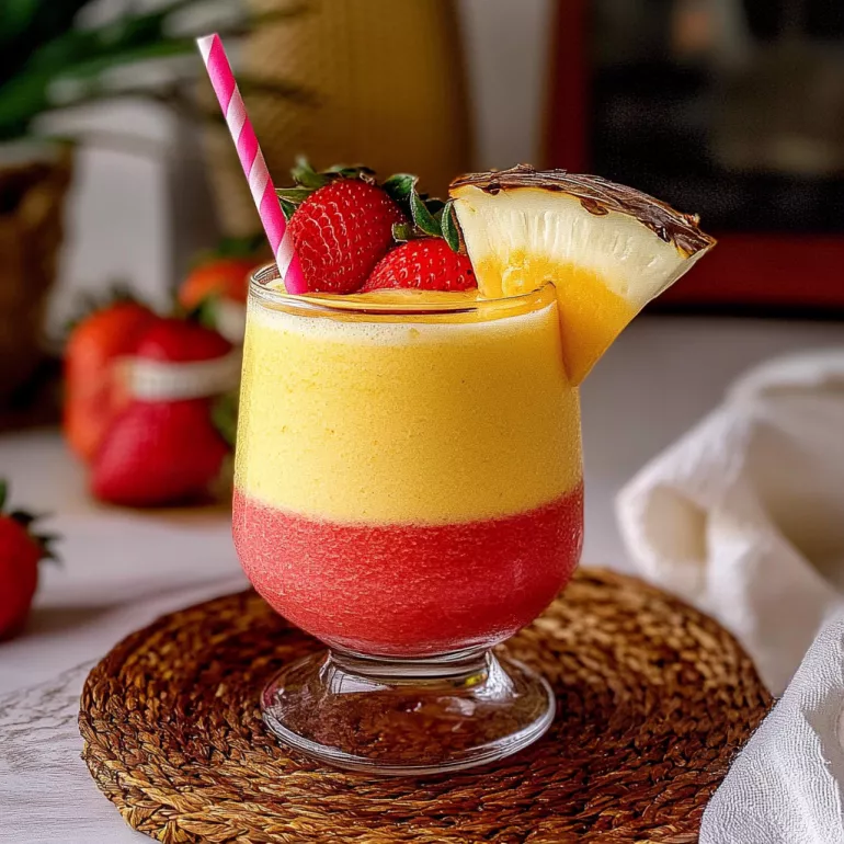 Tropical Strawberry Pina Colada Smoothie: A Refreshing Delight!