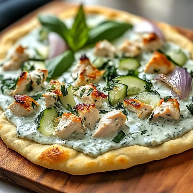 Tzatziki Chicken Naan Pizza: A Delicious Easy Recipe!