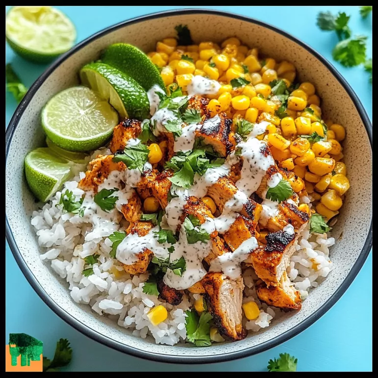 Mexican Street Corn Chicken Rice Bowl: A Flavorful Delight!