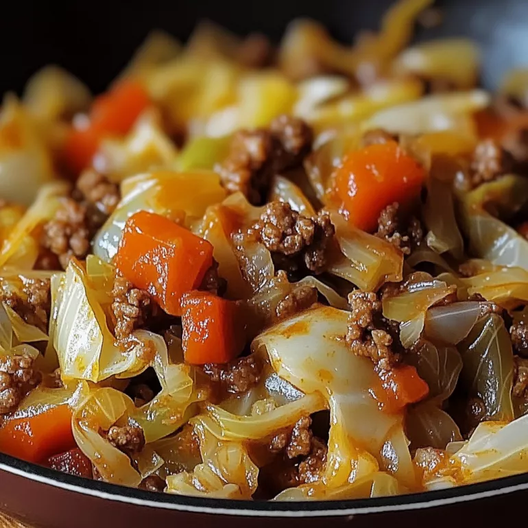 Cabbage and Ground Beef Skillet for a Quick Dinner Delight
