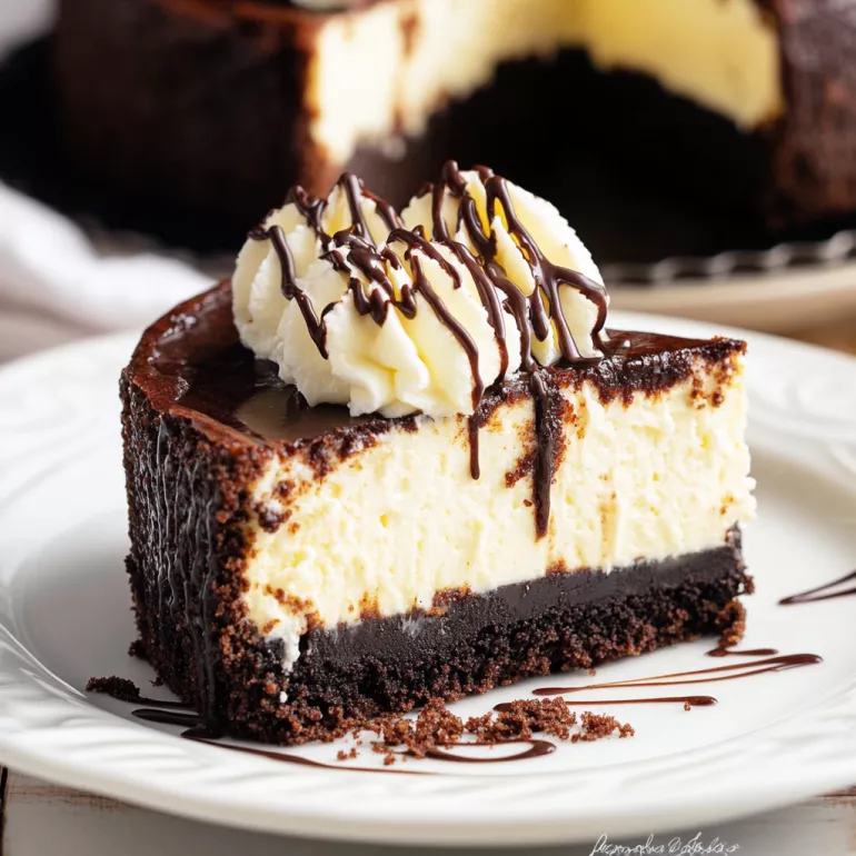 Brownie Bottom Cheesecake: Indulge in this divine treat!