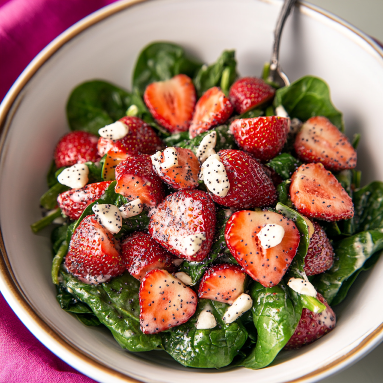 Strawberry Spinach Salad with Poppy Seed Dressing: Deliciously Fresh!