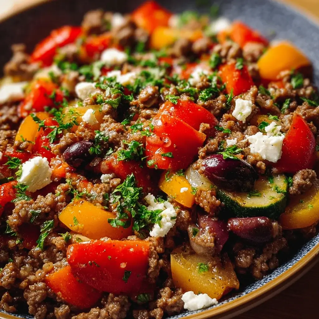 Mediterranean Ground Beef Stir-Fry for a Healthy Meal!