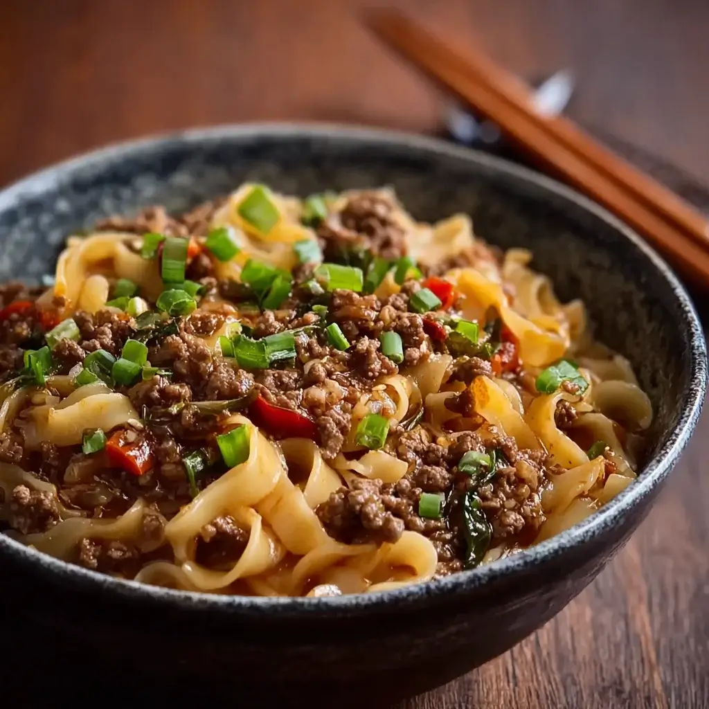 Mongolian Ground Beef Noodles: A Quick Dinner Delight