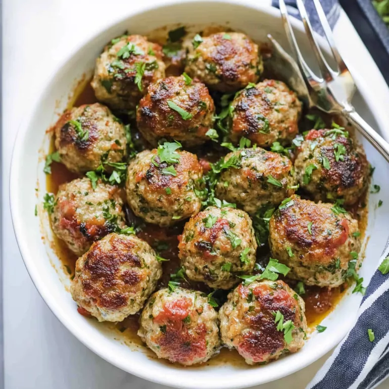 Savory Turkey Meatballs with Marinara Sauce Delight!