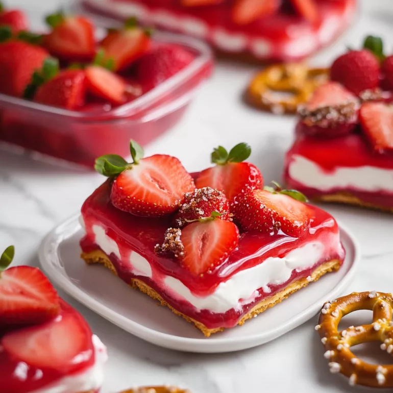 Strawberry Pretzel Delight: A Must-Try Dessert Recipe!
