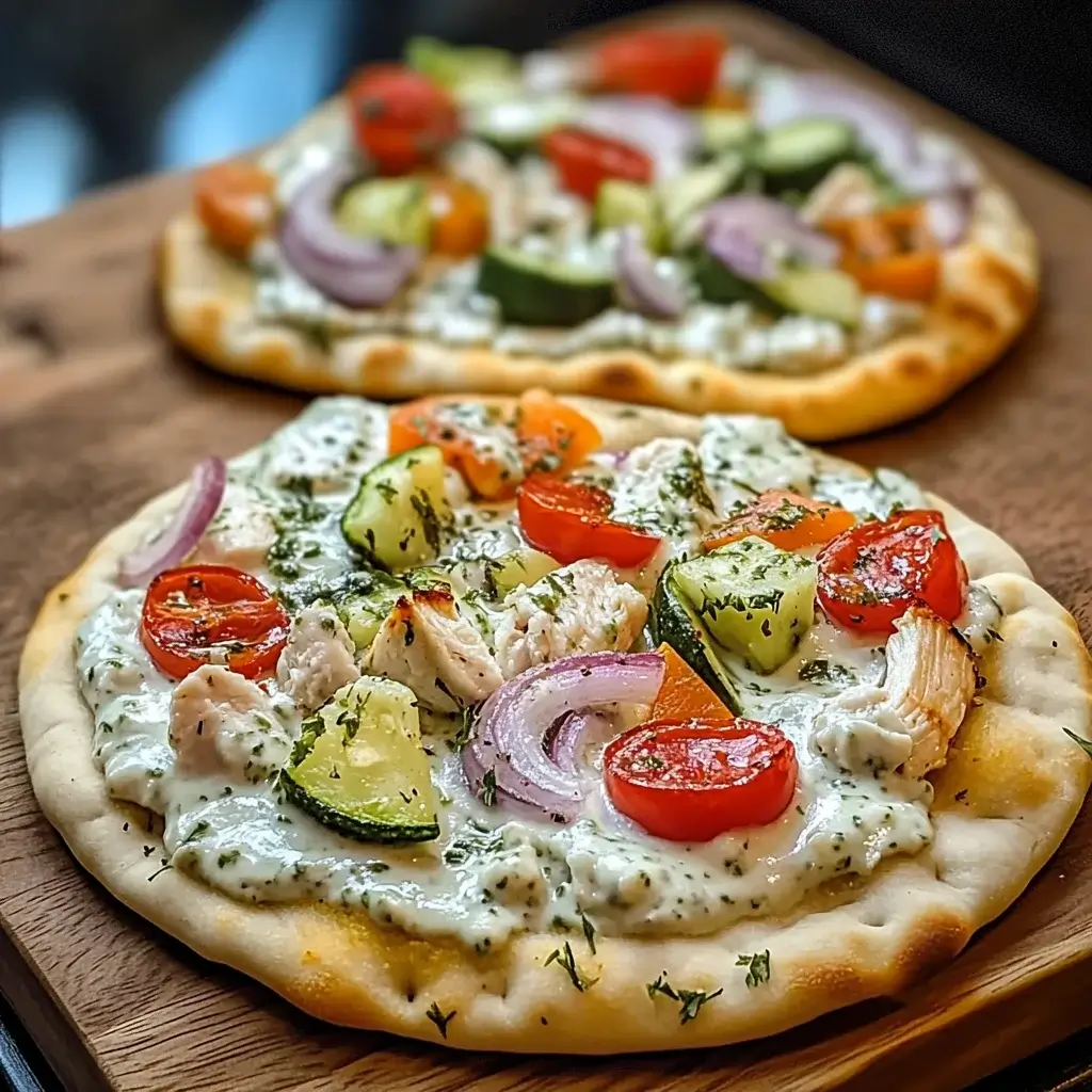 Tzatziki Chicken Veggie Naan Pizza: Discover This Easy Recipe!