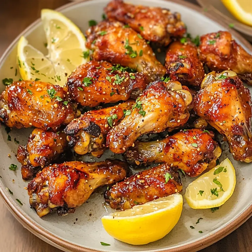 Air Fryer Hot Honey Lemon Pepper Chicken Wings are irresistible!