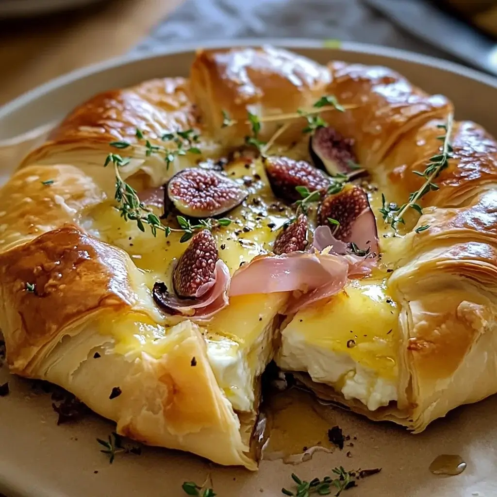Baked Brie in Puff Pastry with Honey, Fig, and Prosciutto: A Showstopper Delight!