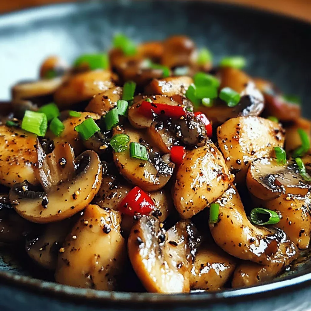 Black Pepper Chicken with Mushrooms: A Flavorful Delight