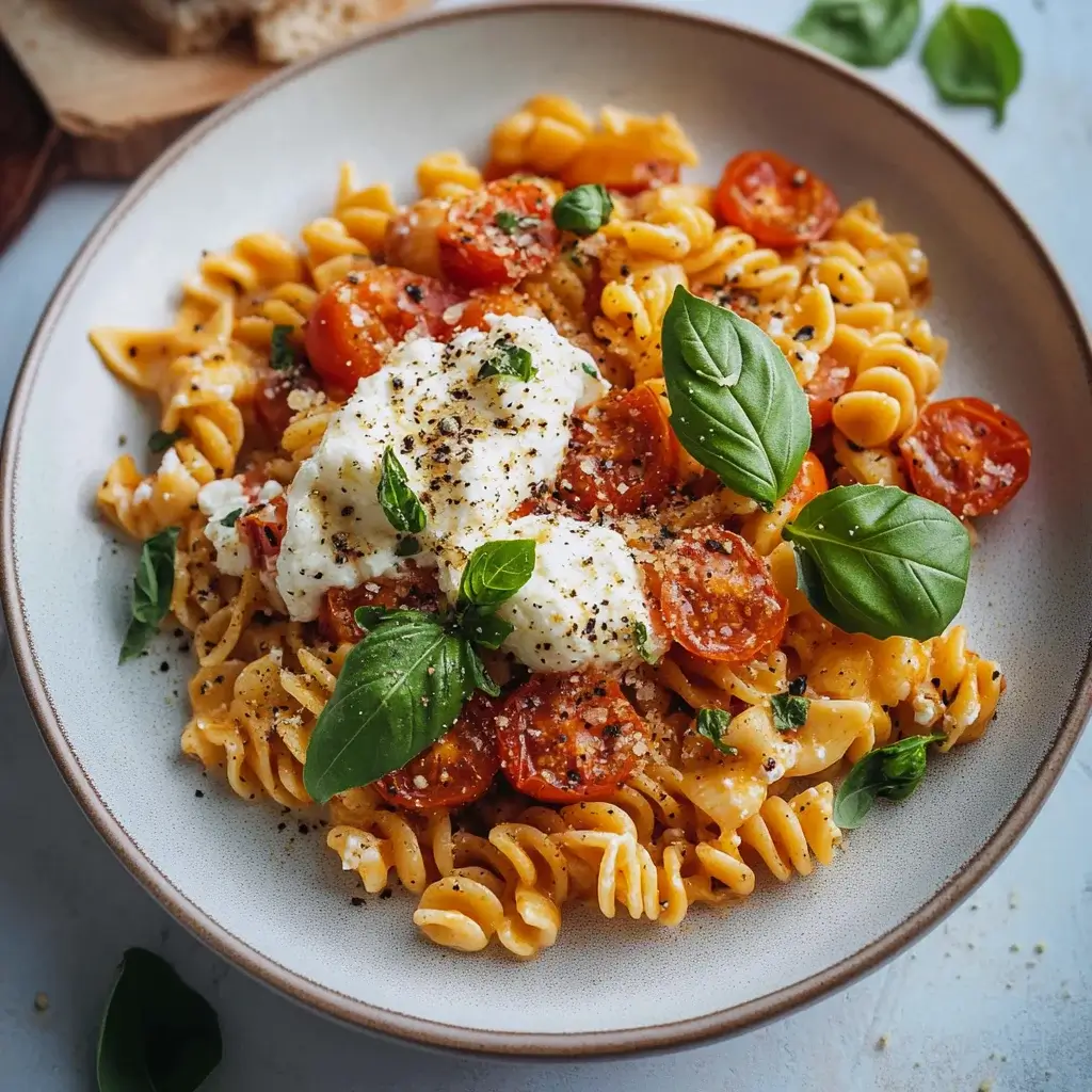 Burst Tomato and Burrata Pasta: A Flavorful Delight!