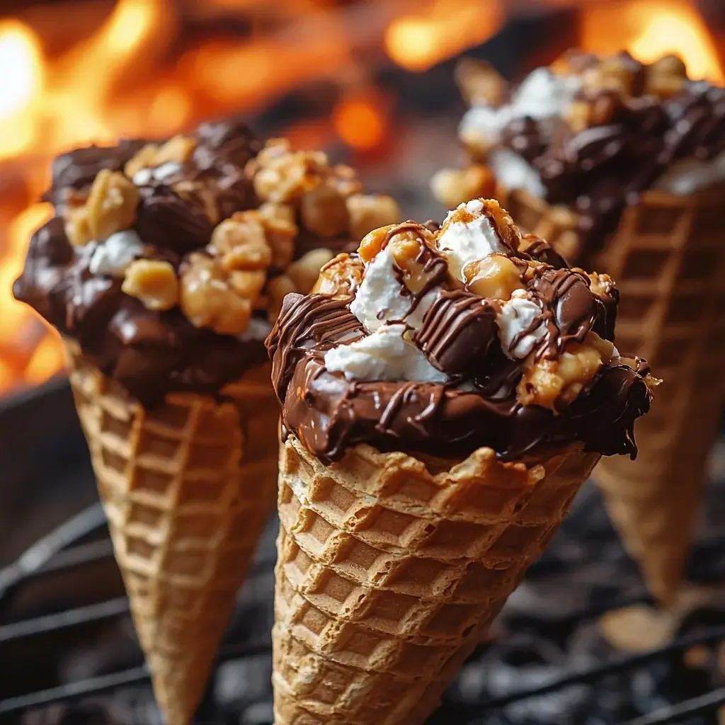 Campfire Chocolate Peanut Butter Cones: A Sweet Adventure!