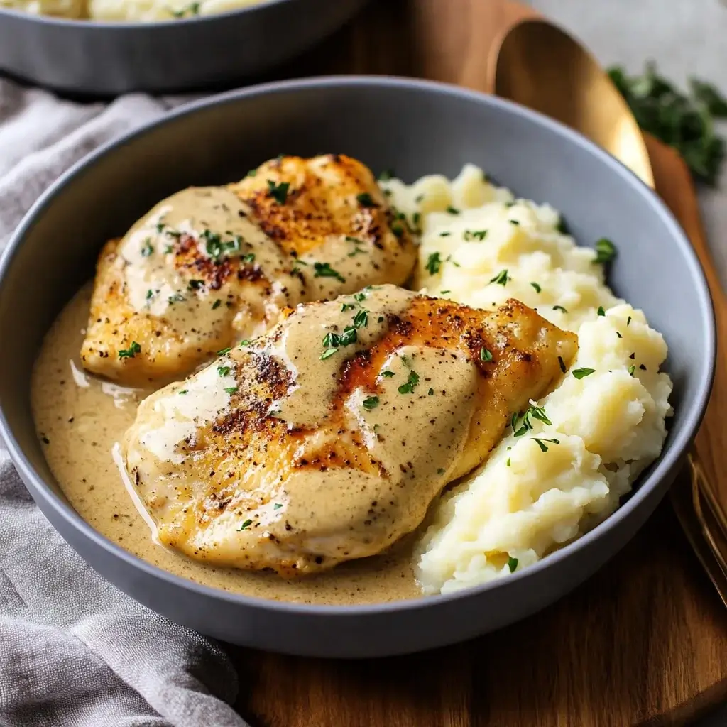 Creamy Dijon Chicken with Mashed Potatoes Made Easy