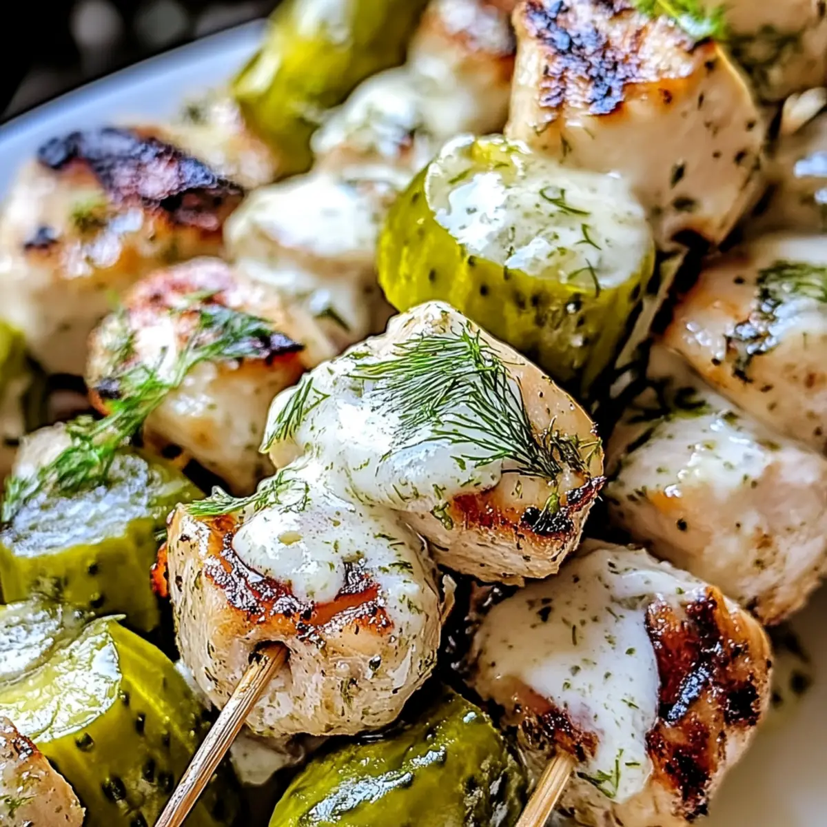 Dill Pickle Ranch Chicken Skewers for Juicy Grilling Bliss