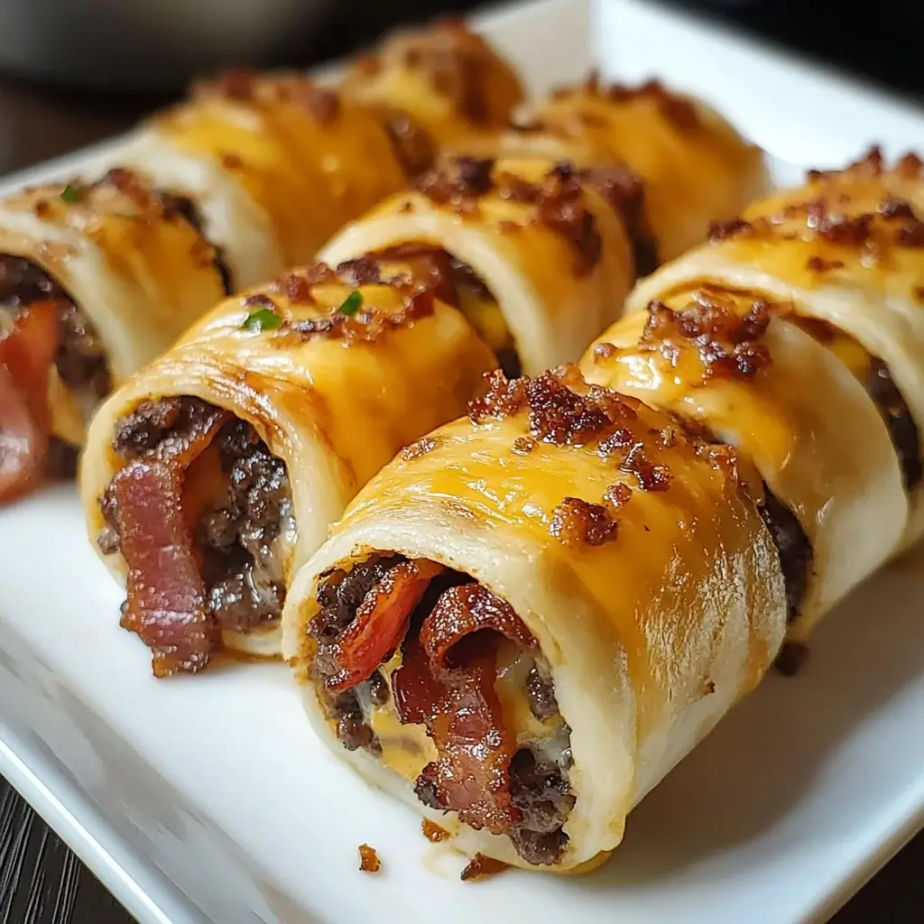 Garlic Butter Bacon Cheeseburger Roll-Ups You’ll Love!
