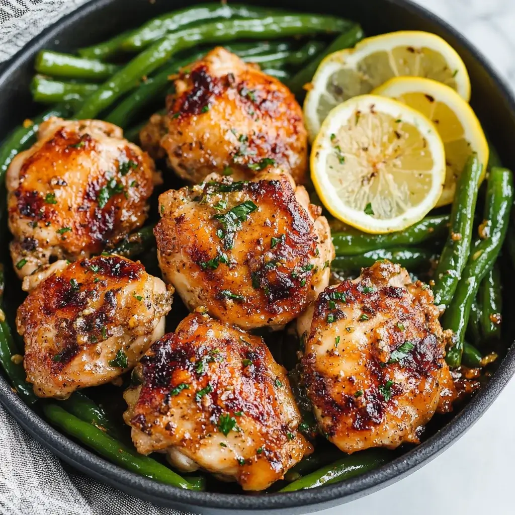 Lemon Garlic Butter Chicken Thighs with Green Beans: A Delicious Recipe!