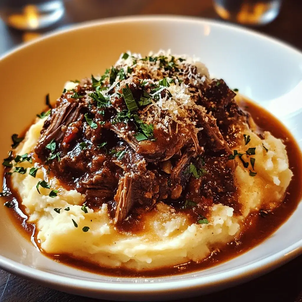 Short Rib Ragu with Parmesan Mashed Potatoes shines in flavor!