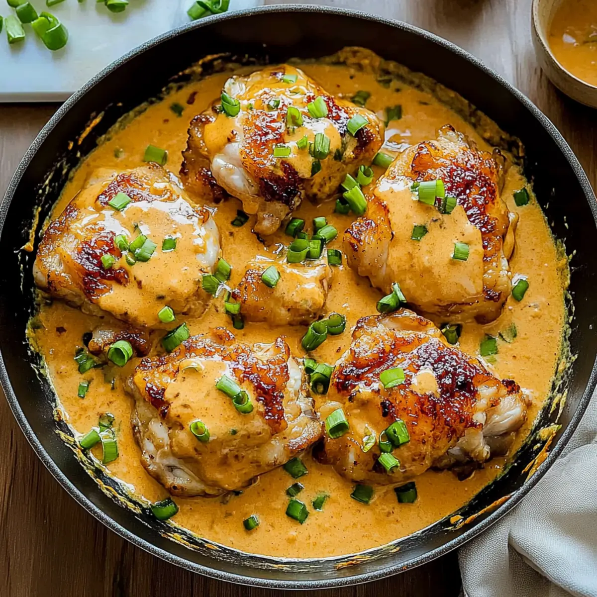 Skillet Bang Bang Chicken Thighs