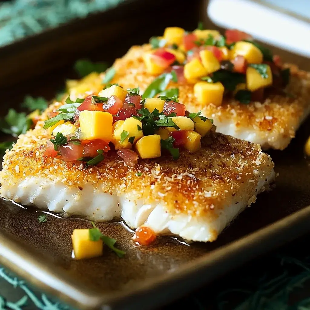 Tropical Coconut-Crusted Fish with Mango Salsa Recipe Delight!