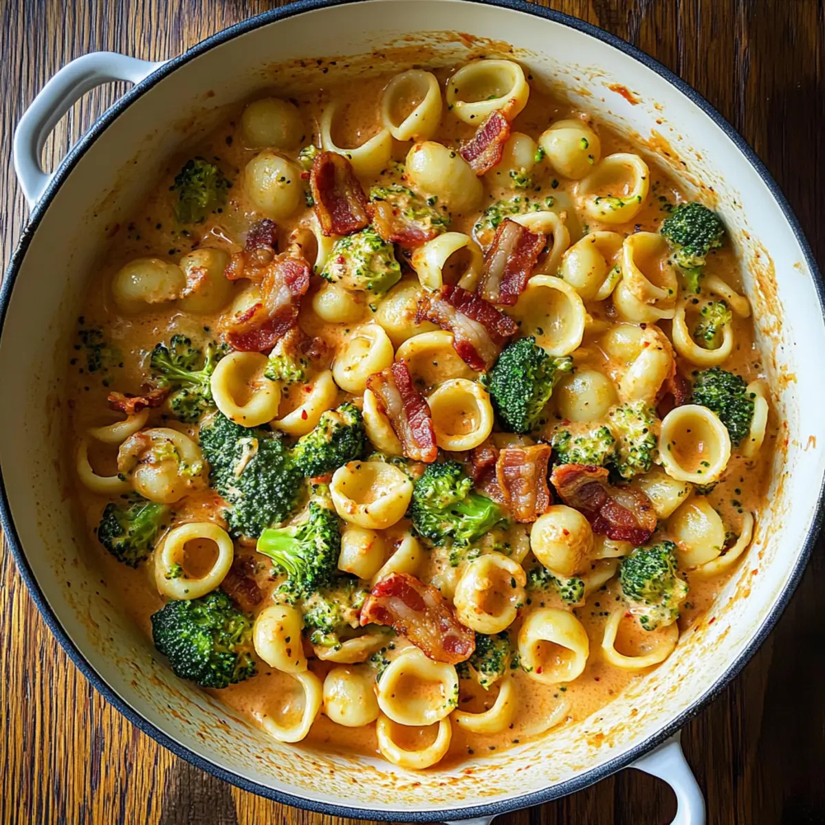 Spicy Bacon Broccoli Orecchiette in 20 Minutes of Joy