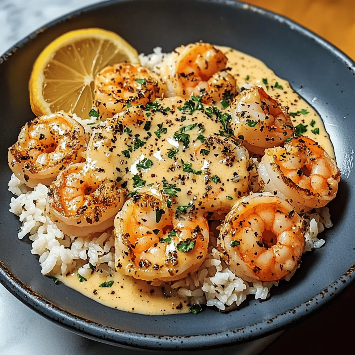 Creamy Garlic Butter Shrimp and Rice Bowls