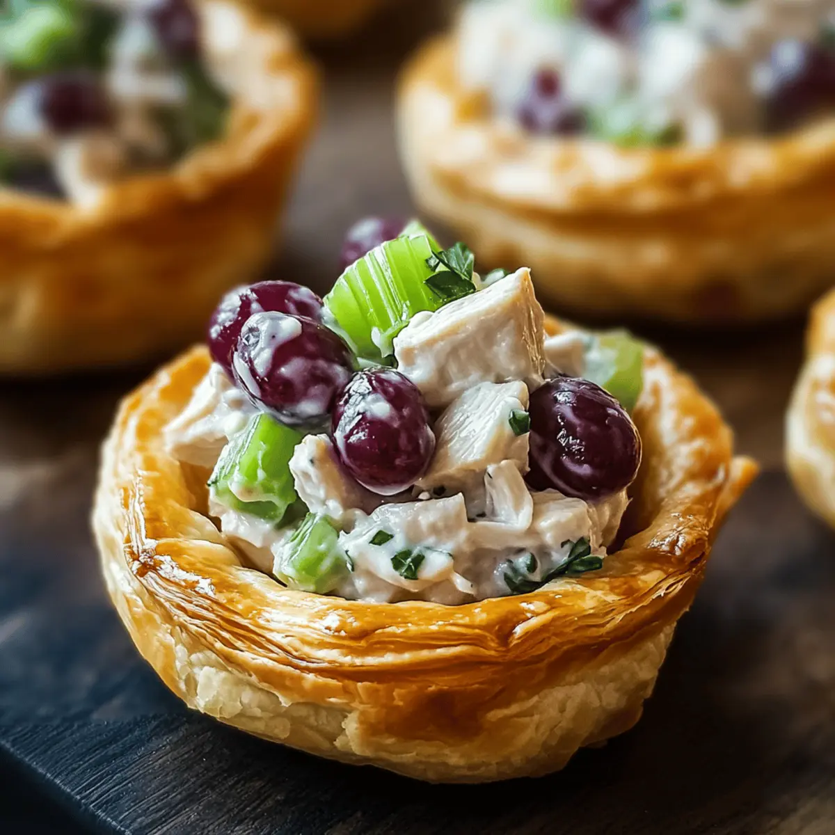 Mouthwatering Chicken Salad in Puff Pastry Cups for All Occasions