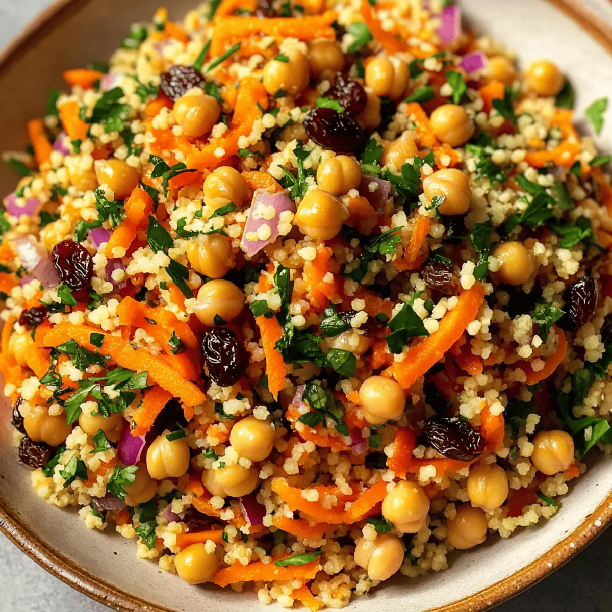 Moroccan-Spiced Chickpea and Carrot Couscous Salad Bliss