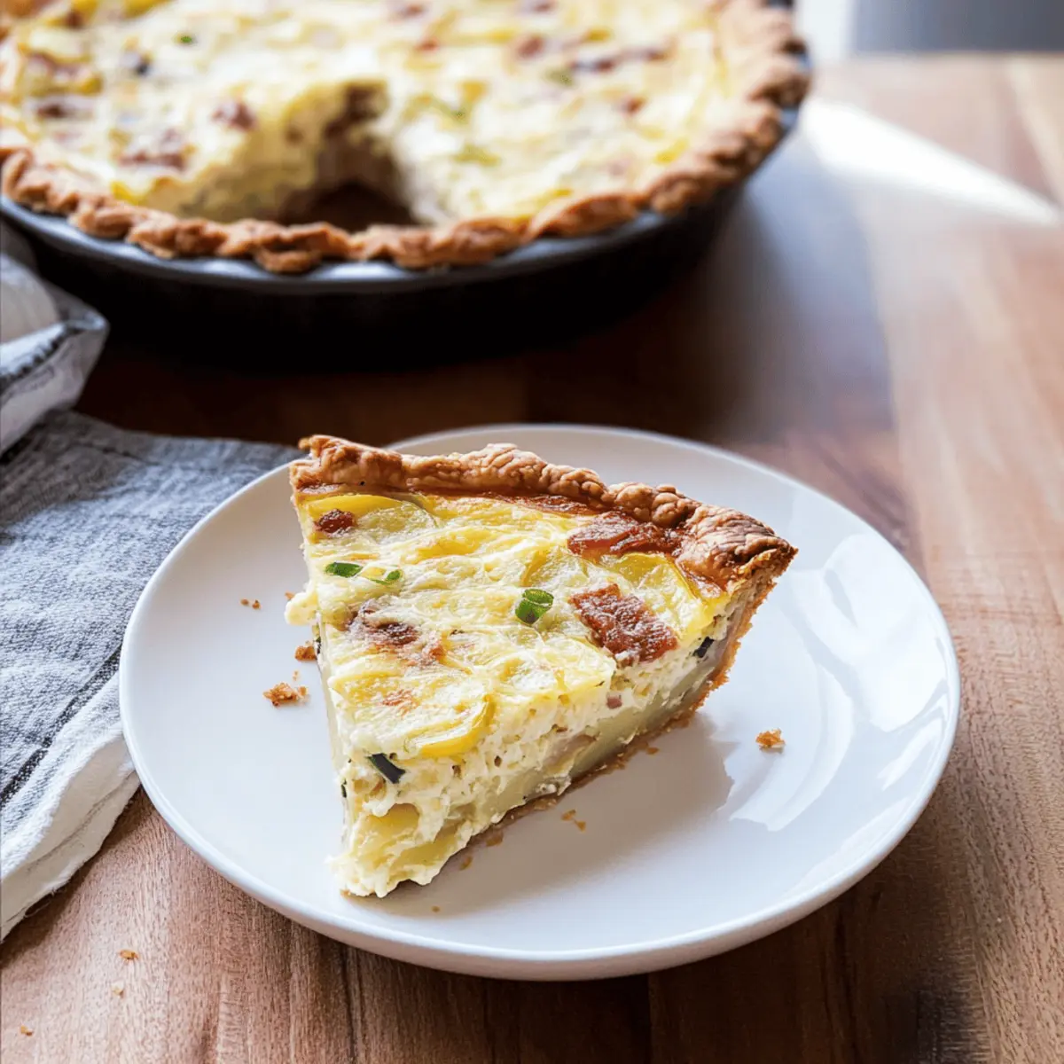 Savory Potato, Bacon and Green Onion Quiche You’ll Love