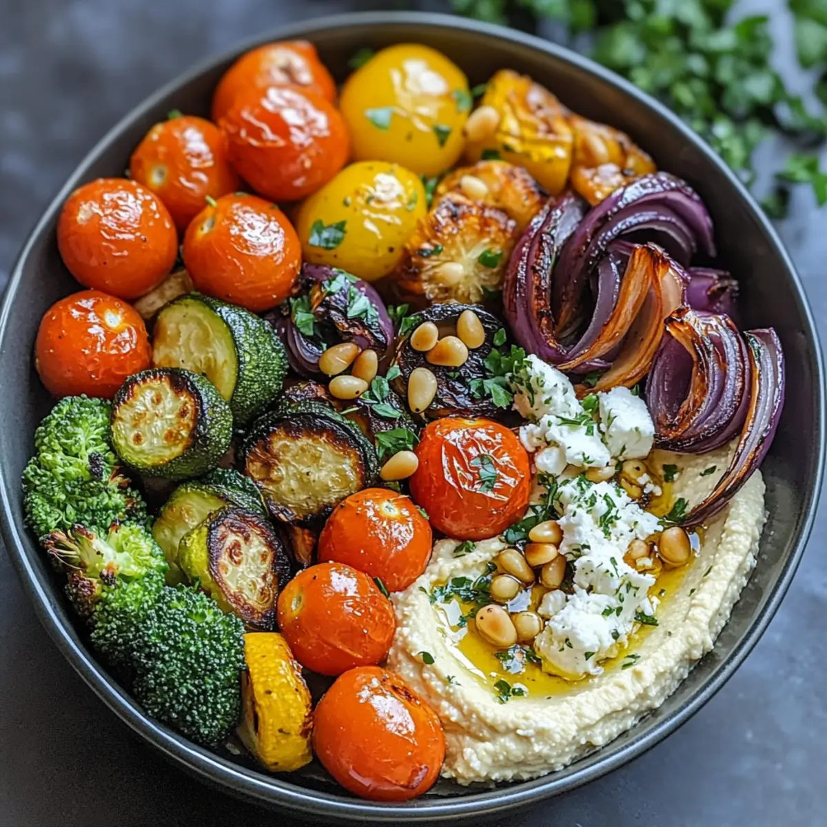 roasted veggie and hummus