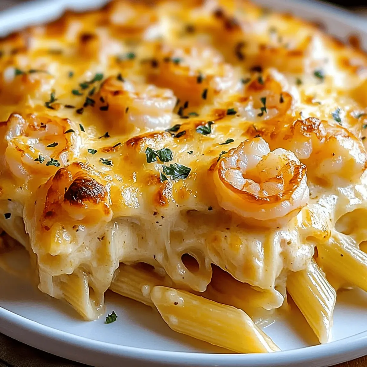 Shrimp Scampi Pasta Bake