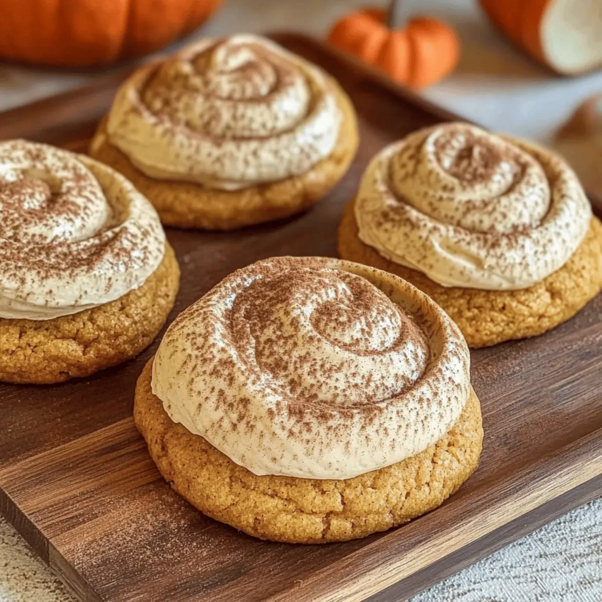 Soft Pumpkin Cookies with Cinnamon Frosting for Cozy Fall Treats